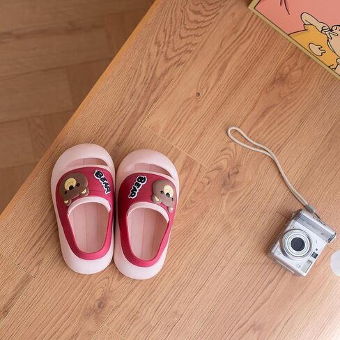 Kid's Girls Boys Clogs Garden Shoes Cartoon Slides Sandals Beach Slipper Children Cute Bear Slippers Blue in Saudi Arabia