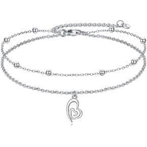 Heart/Starfish/Pineapple/Anchor/Sea Turtle/Butterfly/Celtic/Whale Tail bracelet Anklets for Women 925 Sterling Silver Anklets Jewelry for Women