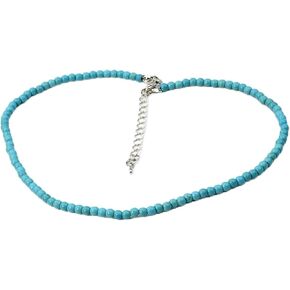 Turquoise Choker Necklace for Women Boho Choker Necklaces Vintage Western Turquoise Choker Necklaces Bohemian Faux Leather Turquoise Necklaces Western Jewelry Accessories