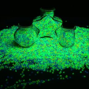 40000 Pieces Glow in The Dark Rocks Aquarium Luminous Gravel Pebbles Craft Small Landscaping Glow Sand Stones for Fish Tank Potted Plant Succulents Decor, 2.2 Lb/ 1 kg(Light Blue)