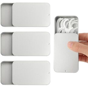 3 Pcs Portable Dental Floss Case Sliding Compact Dental Pick Organizer Box Refillable Metal Glide Flosser Dispenser Floss Holder for Travel Oral Care Dating Dinners Hotels Teeth Cleaning