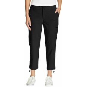 Eddie Bauer Capri Pants for Women with Side Zipprer Cargo Pocket - Women's Hiking Pants with Belt Loop - Ripstop Capri (Blue, 10)