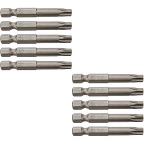 TT10 Torx Head Screwdriver Bit Set,Magnetic 1/4-Inch Hex Shank S2 Steel Bits Set, 2" Long Drill Bits (10pcs)