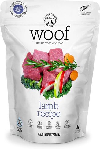 طعام الكلاب المجفف بالتجميد من WOOF - وصفة الماعز البرية، عالية البروتين، تستخدم كنظام غذائي كامل، أو أطعمة علوية للكلاب، أو كخلاط، أو كمكافآت للكلاب، في جميع مراحل الحياة، 2.2 رطل in Saudi Arabia
