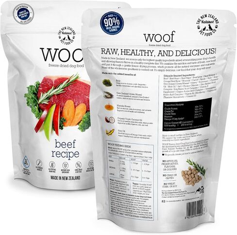 طعام الكلاب المجفف بالتجميد من WOOF - وصفة الماعز البرية، عالية البروتين، تستخدم كنظام غذائي كامل، أو أطعمة علوية للكلاب، أو كخلاط، أو كمكافآت للكلاب، في جميع مراحل الحياة، 2.2 رطل in Saudi Arabia