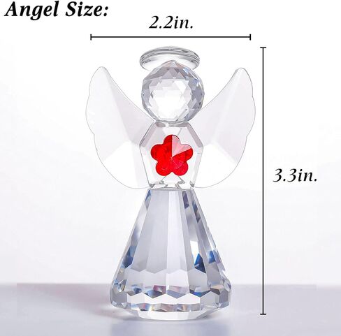 Movdyka Crystal Angel Statues Gifts for Women Glass Guardian Angel Paperweight Angel Figurines Home Angel Decor Art Collectible Angel Figurines Gifts for Mom Grandma in Saudi Arabia