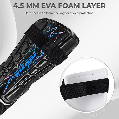 Vizari Zodiac Soccer Shin Guards | Lightweight & Durable PP Shell | Detachable Ankle Protection | Youth Soccer Shin Guards | Soccer Equipments in Saudi Arabia