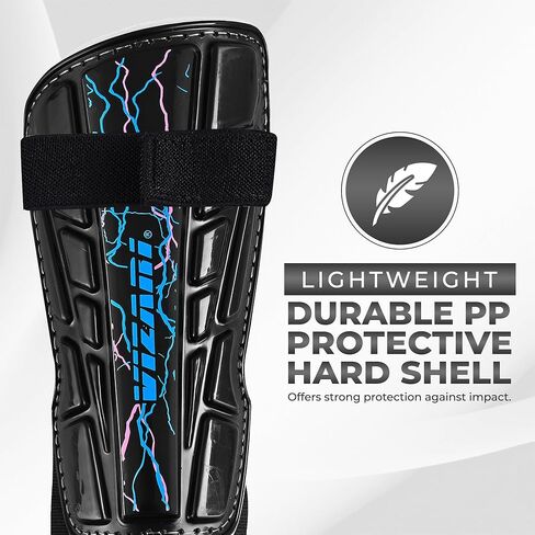 Vizari Zodiac Soccer Shin Guards | Lightweight & Durable PP Shell | Detachable Ankle Protection | Youth Soccer Shin Guards | Soccer Equipments in Saudi Arabia