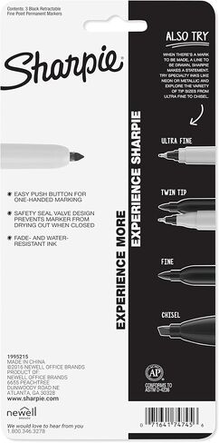 SHARPIE Retractable Fine Point Permanent Markers, 8 Colored Markers (32730PP) in Saudi Arabia