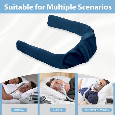 Satin Neck Pad for Headgear Straps, Mask Strap Padded Accessories, Comfort Cover for Full Face, Pressure Relief Breathable Cushion to Reduce Headgear Pressure and Cheek Red Marks in Saudi Arabia