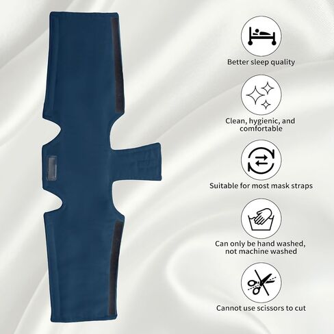 Satin Neck Pad for Headgear Straps, Mask Strap Padded Accessories, Comfort Cover for Full Face, Pressure Relief Breathable Cushion to Reduce Headgear Pressure and Cheek Red Marks in Saudi Arabia