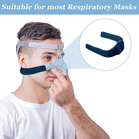 Satin Neck Pad for Headgear Straps, Mask Strap Padded Accessories, Comfort Cover for Full Face, Pressure Relief Breathable Cushion to Reduce Headgear Pressure and Cheek Red Marks in Saudi Arabia