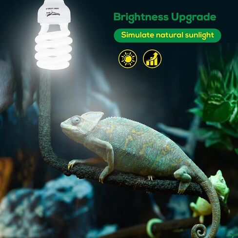 لمبة UVB للزواحف، 10.0 26 واط ضوء UVB للزواحف، Hygger Zoo UVA UVB مصباح الزواحف الزواحف مصباح UVB ضوء UVB للتنين الملتحي السلحفاة السحلية مصباح الزواحف مصباح تررم للزواحف الصحراوية in Saudi Arabia