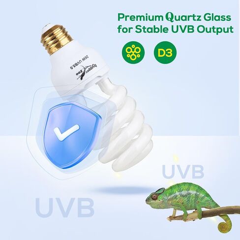 لمبة UVB للزواحف، 10.0 26 واط ضوء UVB للزواحف، Hygger Zoo UVA UVB مصباح الزواحف الزواحف مصباح UVB ضوء UVB للتنين الملتحي السلحفاة السحلية مصباح الزواحف مصباح تررم للزواحف الصحراوية in Saudi Arabia