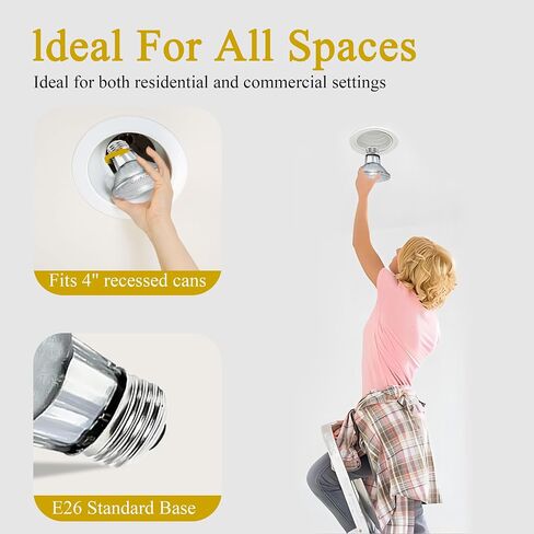 PAR38 Halogen Flood Light Bulbs 2 Pcs, 90W Equivalent, 120V, E26 Base, 2700K Warm White Light for Indoor and Outdoor in Saudi Arabia