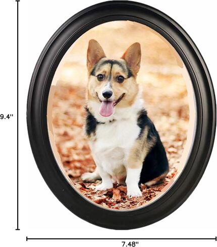 Oval Picture Frames,Classic Oval Wood Picture Frame Wooden Wall Hanging Picture Frames for Home Office Wall Décor(Black,10 inch) in Saudi Arabia