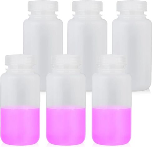 Round Plastic Reagent Bottle HDPE Wide Mouth Plastic Bottle, 12pcs of 60ml Sample Sealing Storage Container for Laboratories, Classrooms, or Storage at Home, LVAN001 in Kuwait
