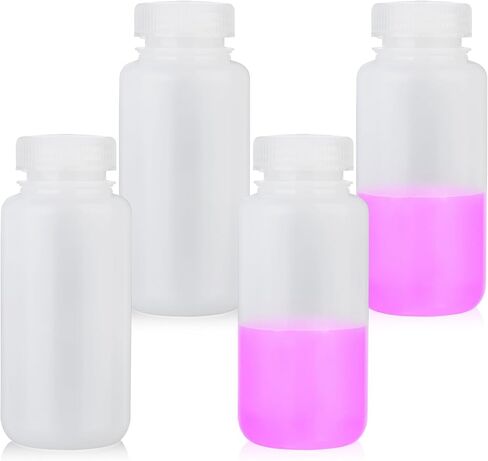 Round Plastic Reagent Bottle HDPE Wide Mouth Plastic Bottle, 12pcs of 60ml Sample Sealing Storage Container for Laboratories, Classrooms, or Storage at Home, LVAN001 in Kuwait