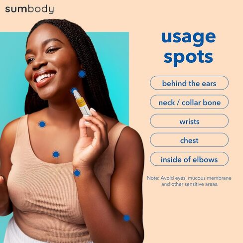 Perfume Oil, Natural Organic Botanical, 100% Pure Therapeutic Grade Essential Oil Blend Rollfor Skin Roll-On -100% Pure, Natural, Prediluted. Gifts for Her/Women by Sumbody in Kuwait