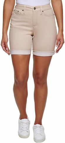 DKNY Jeans Womens Midweight Bermuda Jeans Short (6, Black) in Saudi Arabia