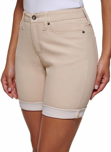 DKNY Jeans Womens Midweight Bermuda Jeans Short (6, Black) in Saudi Arabia