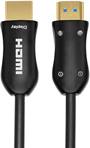 كابل الألياف الضوئية HDMI 500 قدم (150 متر) - ARC HDMI2.0 18Gpbs 4k@60 4:4:4 - سلك مجدول PET وموصل مطلي بالذهب يدعم 4K، UHD 2160p، HD 1080p، 3D، Xbox 360، PS4، الكمبيوتر in Saudi Arabia
