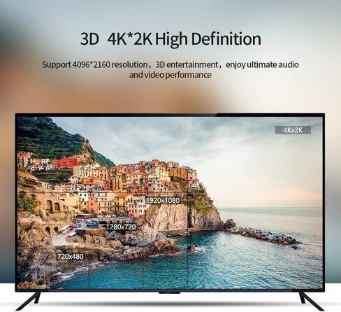 كابل الألياف الضوئية HDMI 500 قدم (150 متر) - ARC HDMI2.0 18Gpbs 4k@60 4:4:4 - سلك مجدول PET وموصل مطلي بالذهب يدعم 4K، UHD 2160p، HD 1080p، 3D، Xbox 360، PS4، الكمبيوتر in Saudi Arabia