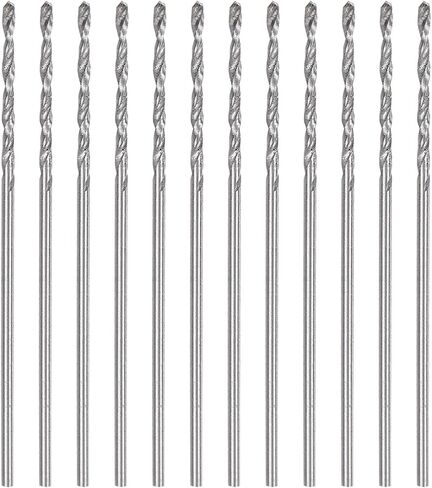HARFINGTON 25pcs Micro Jobber Twist Drill Bits #55 1.3mm / 0.0512" High Speed Steel HSS Mini Drilling Bit Tool for Stainless Steel Aluminum Wood Plastic in Saudi Arabia