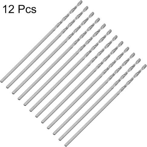 HARFINGTON 25pcs Micro Jobber Twist Drill Bits #55 1.3mm / 0.0512" High Speed Steel HSS Mini Drilling Bit Tool for Stainless Steel Aluminum Wood Plastic in Saudi Arabia