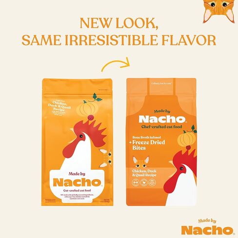 Made by Nacho Premium Dry Cat Food High Protein Kibble with Freeze Dried Pieces for Enhanced Nutrition and Flavor 10lb Bag (Sustainably-Caught Salmon, Whitefish & Pumpkin), Limited Ingredients in Saudi Arabia