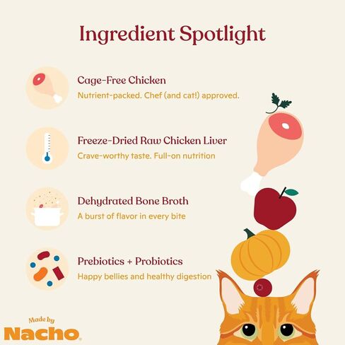 Made by Nacho Premium Dry Cat Food High Protein Kibble with Freeze Dried Pieces for Enhanced Nutrition and Flavor 10lb Bag (Sustainably-Caught Salmon, Whitefish & Pumpkin), Limited Ingredients in Saudi Arabia