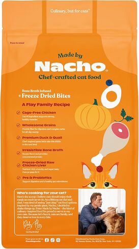 Made by Nacho Premium Dry Cat Food High Protein Kibble with Freeze Dried Pieces for Enhanced Nutrition and Flavor 10lb Bag (Sustainably-Caught Salmon, Whitefish & Pumpkin), Limited Ingredients in Saudi Arabia