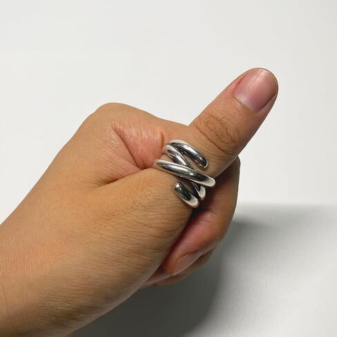 Handmade 925 Sterling Silver Flower Wide Band Rings for Women/Men,Adjustable Thumb Finger Ring Personalized Jewelry (3D Flower wall) in Kuwait