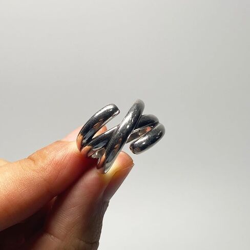 Handmade 925 Sterling Silver Flower Wide Band Rings for Women/Men,Adjustable Thumb Finger Ring Personalized Jewelry (3D Flower wall) in Kuwait