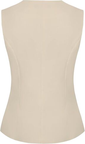 Waistcoat Vest for Women Fully Lined V-Neck Button Down Formal Fitted Dressy Suit Vest Coat with Pockets in Saudi Arabia