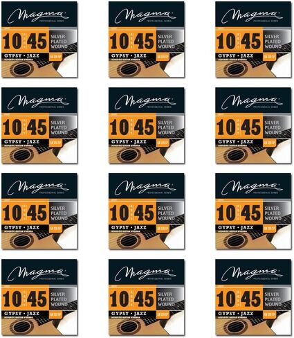 Magma Light Acoustic Guitar Strings - 1 Set of 10-48 Gauge Silver Plated Gypsy Jazz 1 Round Wound Acoustic Guitar String Set (.010" - .048") - GA120SP in Saudi Arabia
