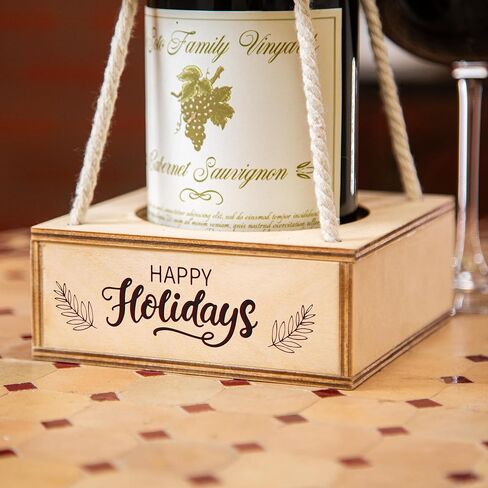 Personalized Wine Gift Box with Thank You Engraving - Perfect for Showing Appreciation and Gratitude, Ideal for Corporate Gifts and Special Occasions - Rope Design in Saudi Arabia