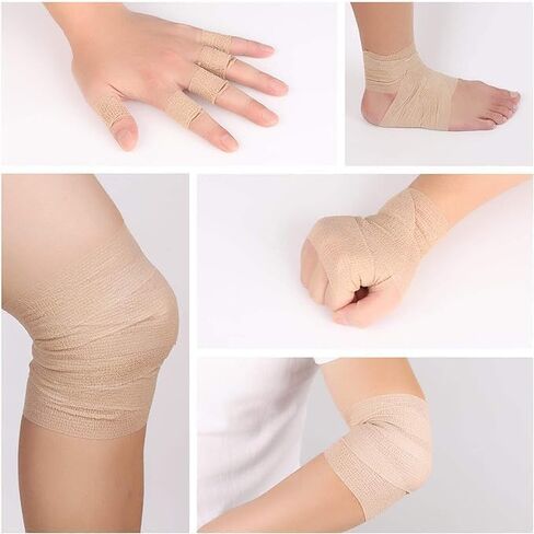 Smiley Face Self Adhesive Bandage Wrap Animal Cohesive Bandage Self Adherent Wrap First Aid Tape for Dogs Cats Horses Birds & Wrist Healing Ankle Sprain 8 Rolls, 2 Inch in Saudi Arabia