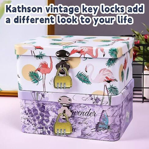 kathson قديم خمر الطراز العتيق أقفال صغيرة هجر الفاظ مفتاح قفل مع مفتاح (الكثير من 3، العتيقة، الحب) (نمط العتيقة) in Kuwait