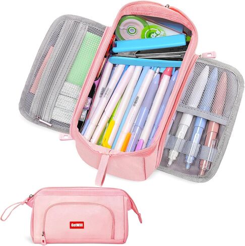 Pencil Case Large Pencil Pouch for Girls, Aesthetic Pencil Box Pencil Bag Organizer for School Student Office Supplies, Back to School Supplies Gifts(Purple Color) in Saudi Arabia