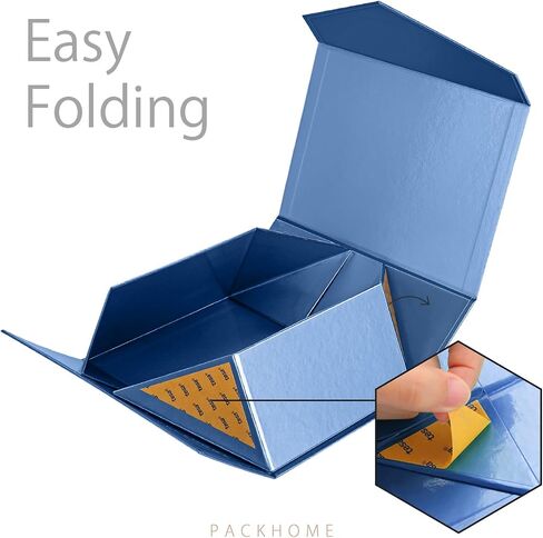 PACKHOME 6 Gift Boxes 9x6.5x3.8 Inches, Bridesmaid Boxes, Rectangle Collapsible Boxes with Magnetic Lids for Gift Packaging (Matte White, Grain Texture) in Saudi Arabia
