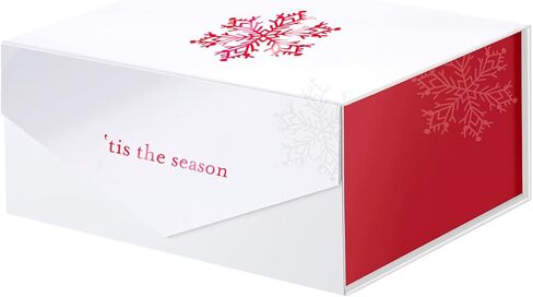 PACKHOME 6 Gift Boxes 9x6.5x3.8 Inches, Bridesmaid Boxes, Rectangle Collapsible Boxes with Magnetic Lids for Gift Packaging (Matte White, Grain Texture) in Saudi Arabia
