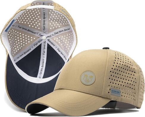 Trotter Splash Khaki Emblem - Durable, Lightweight, Breathable Premium Hat (Khaki Emblem, Medium) in Saudi Arabia