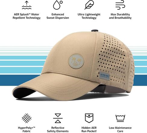 Trotter Splash Khaki Emblem - Durable, Lightweight, Breathable Premium Hat (Khaki Emblem, Medium) in Saudi Arabia