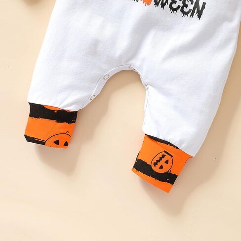 Thorn Tree Infant Newborn Baby Girl Boy Long Sleeve Romper Unisex Baby Halloween Outfits 2Pcs Hat+Jumpsuit Clothes Set (My first halloween set 1, 0-3 Months) in Saudi Arabia