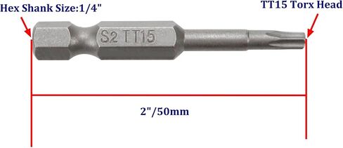 TT10 Torx Head Screwdriver Bit Set,Magnetic 1/4-Inch Hex Shank S2 Steel Bits Set, 2" Long Drill Bits (10pcs) in Saudi Arabia