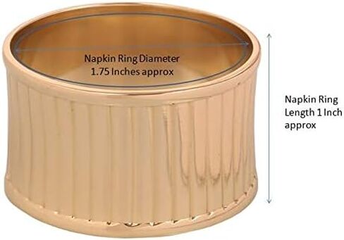 Gorgeous Beautifully Handcrafted Floral Large Size Gold Color Party Dining Table Napkin Holders (Set Of 6) in Saudi Arabia