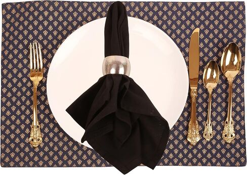 Gorgeous Beautifully Handcrafted Floral Large Size Gold Color Party Dining Table Napkin Holders (Set Of 6) in Saudi Arabia