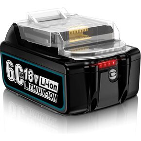 2Pack 18V 6.0Ah Battery Replacement for Makita 18V Battery Compatible with 18 Volt BL1860B BL1850B BL1840B BL1830B BL1815B Batteries with 2Pack Battery Dustproof Covers