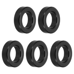 uxcell 5Pcs Toroid Core, 24x42x16mm Iron Ferrite Chokes Ring Power Toroidal Transformer to Stabilize Signal Transmission Resist Electromagnetic Interference, Black